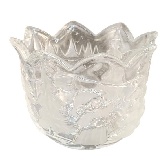 Original Weihnachtstraum Votive Candle Holder Clear Glass Made In Germany With C - Picture 1 of 8